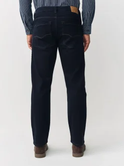 Blue Indigo Rinse Straight Fit Comfort Stretch Jeans