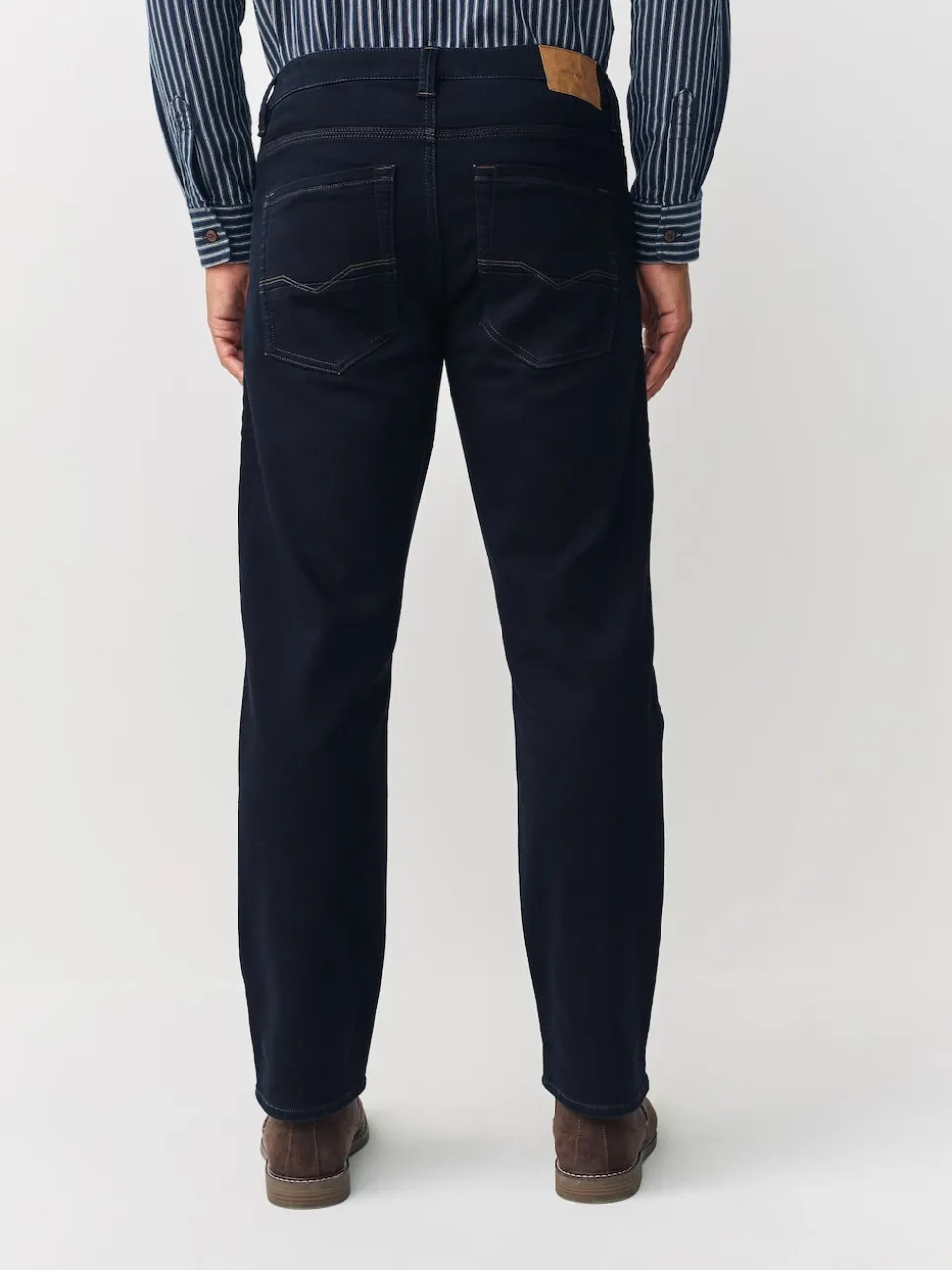 Blue Indigo Rinse Straight Fit Comfort Stretch Jeans