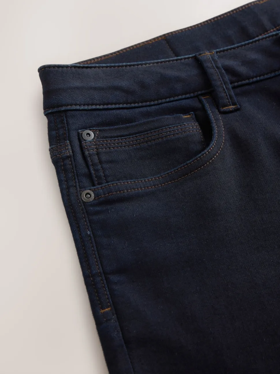 Blue Indigo Rinse Straight Fit Comfort Stretch Jeans