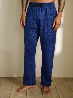 Blue Keith Haring Printed Jersey Pyjama Bottoms
