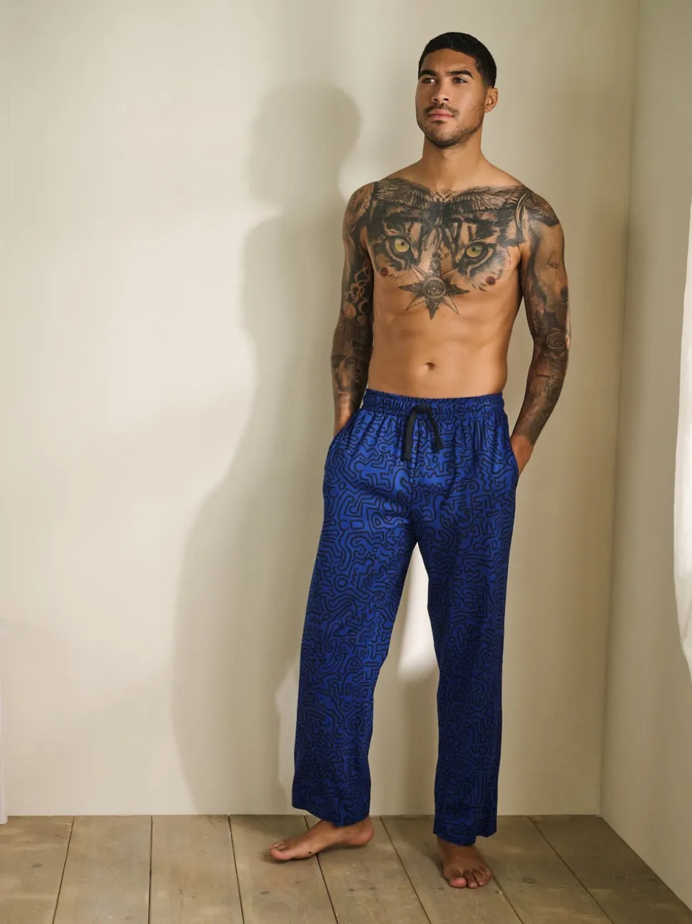 Blue Keith Haring Printed Jersey Pyjama Bottoms