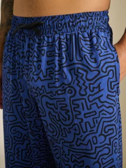 Blue Keith Haring Printed Jersey Pyjama Bottoms