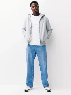 Blue Light Baggy Fit Vintage Wash Denim Jeans