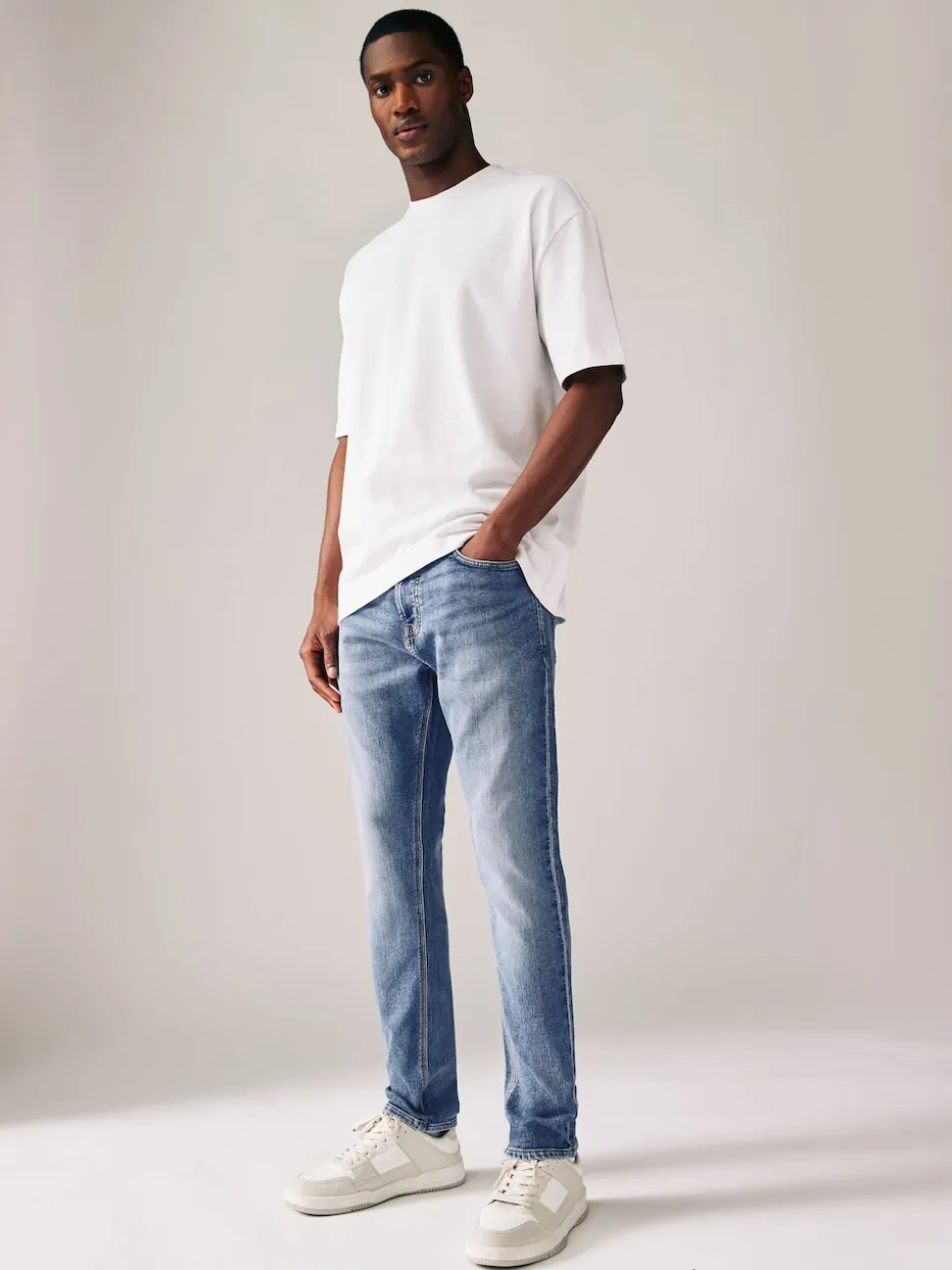Blue Light Vintage Skinny Fit Comfort Stretch Jeans