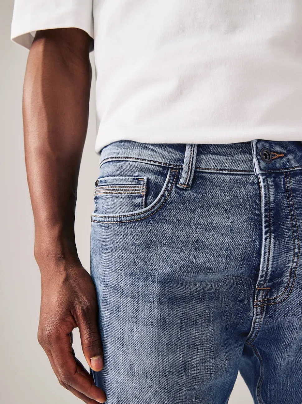 Blue Light Vintage Skinny Fit Comfort Stretch Jeans