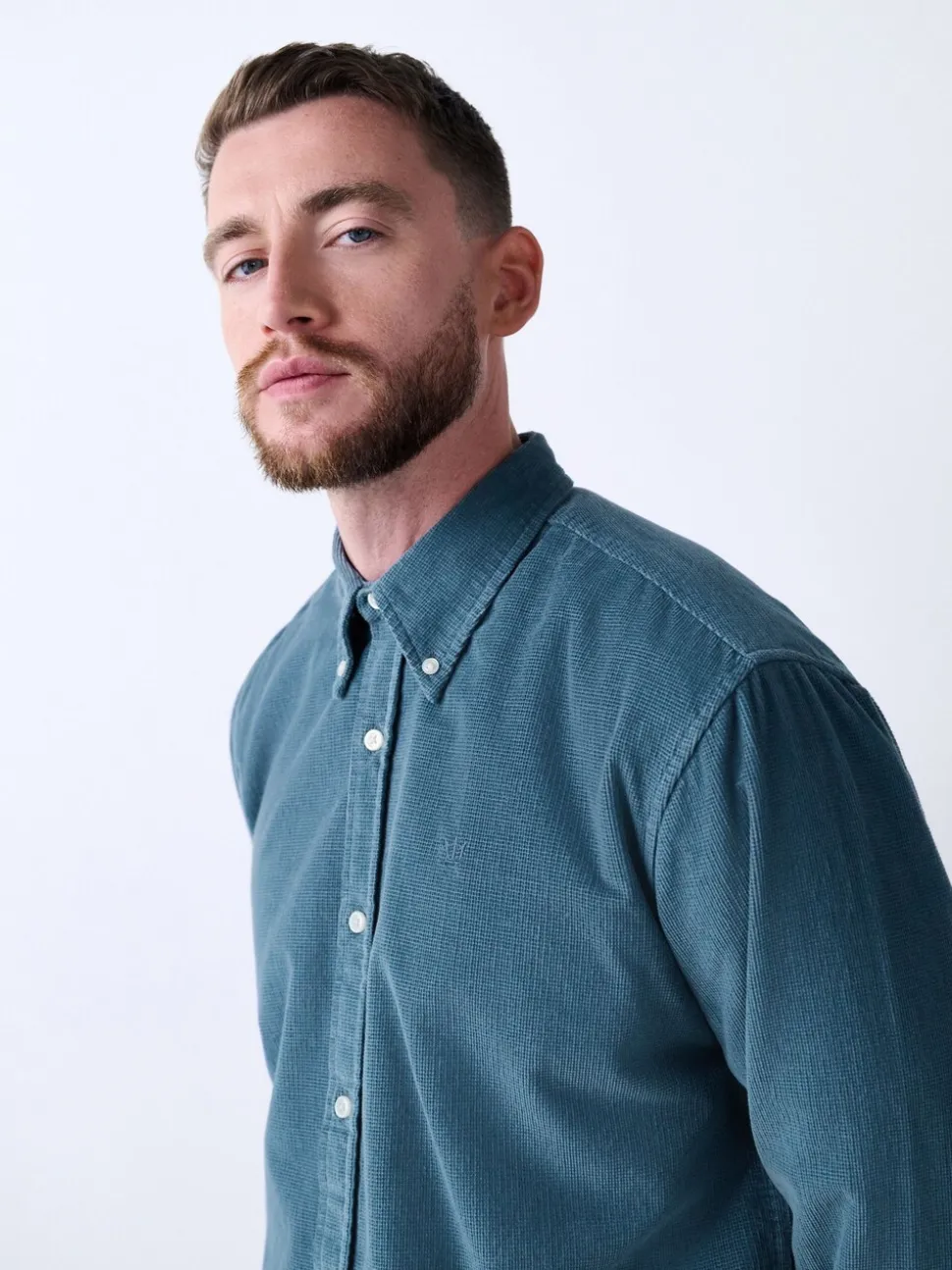 Blue Long Sleeve Cord Shirt