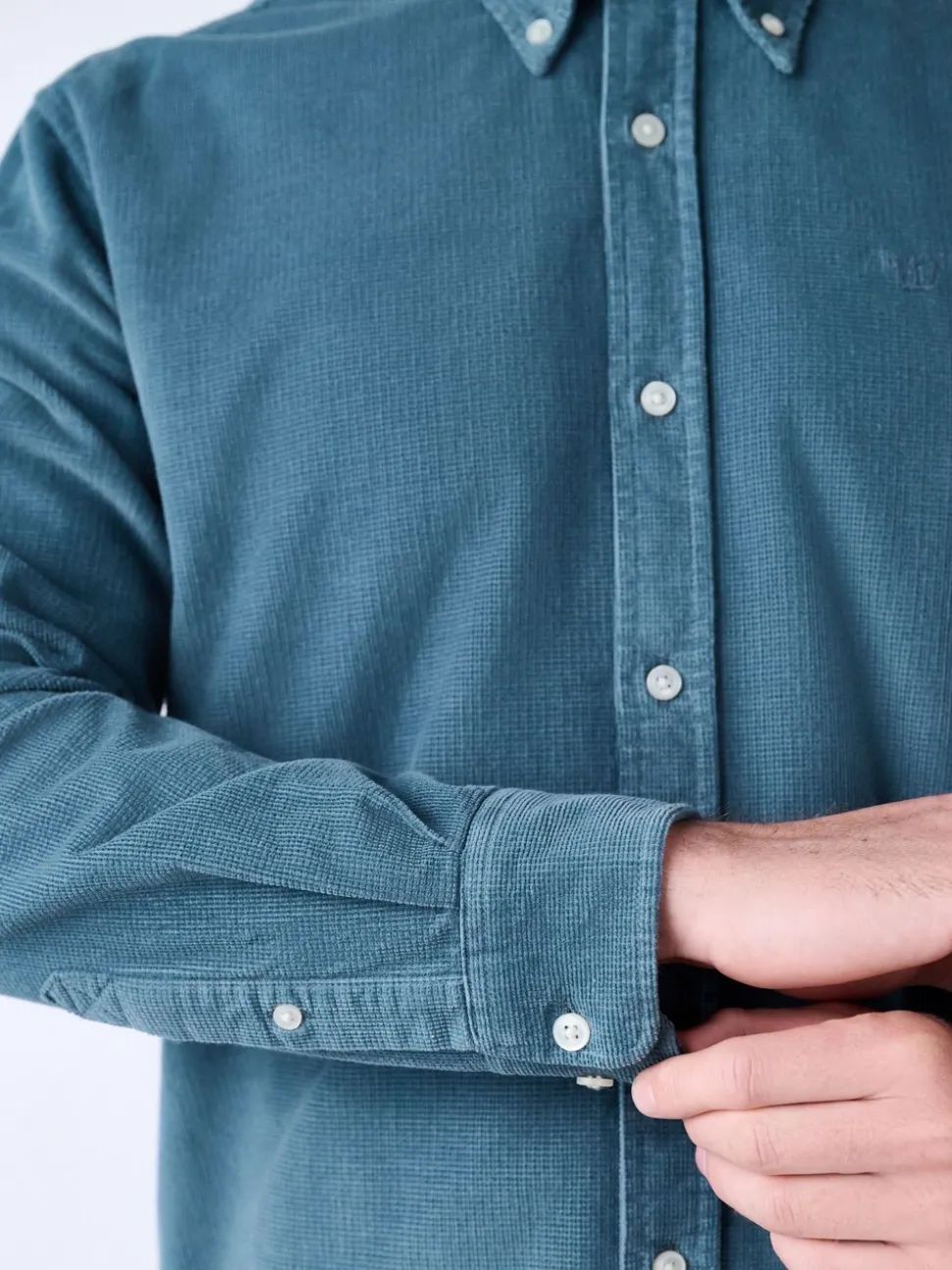 Blue Long Sleeve Cord Shirt