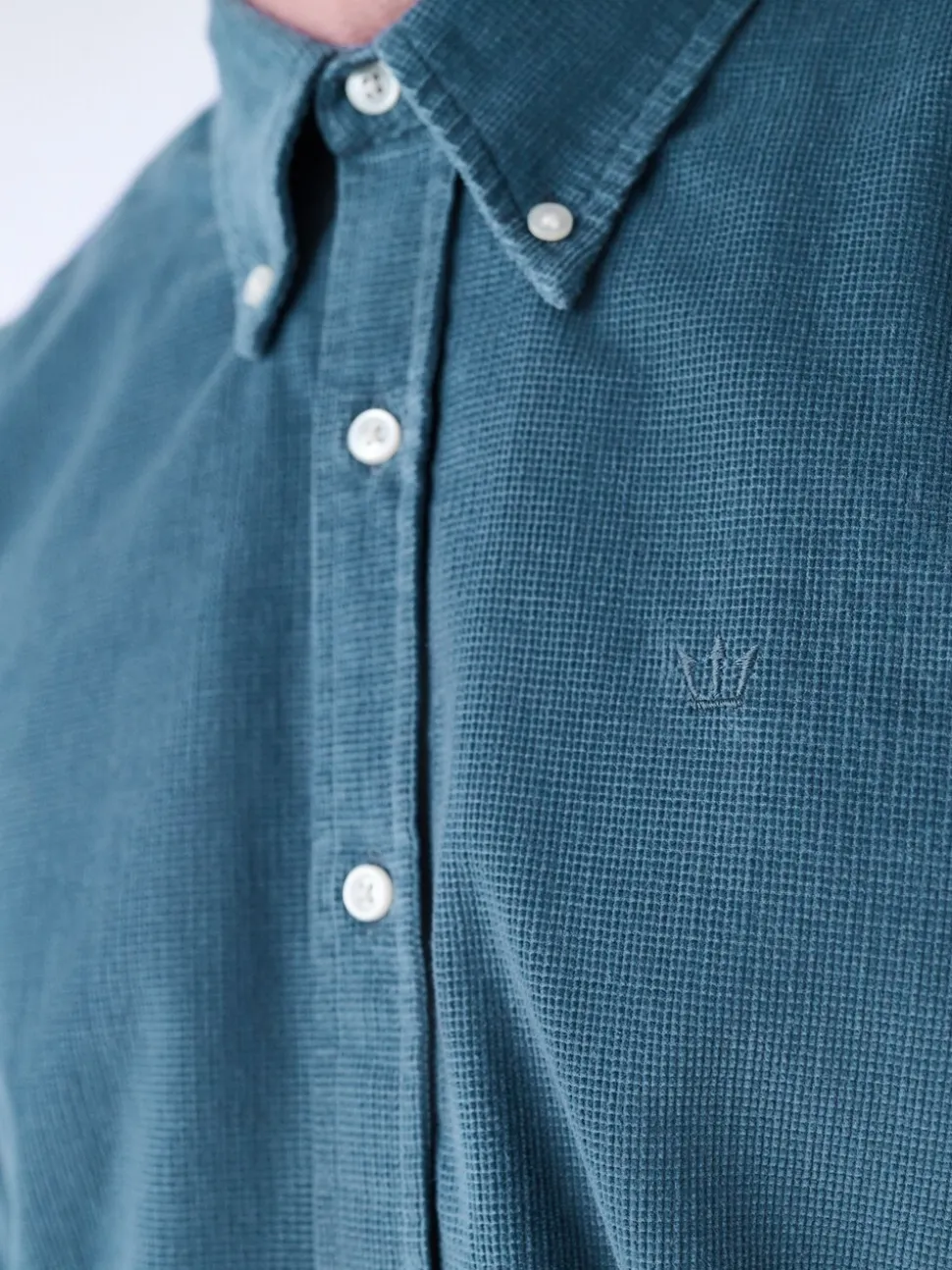 Blue Long Sleeve Cord Shirt