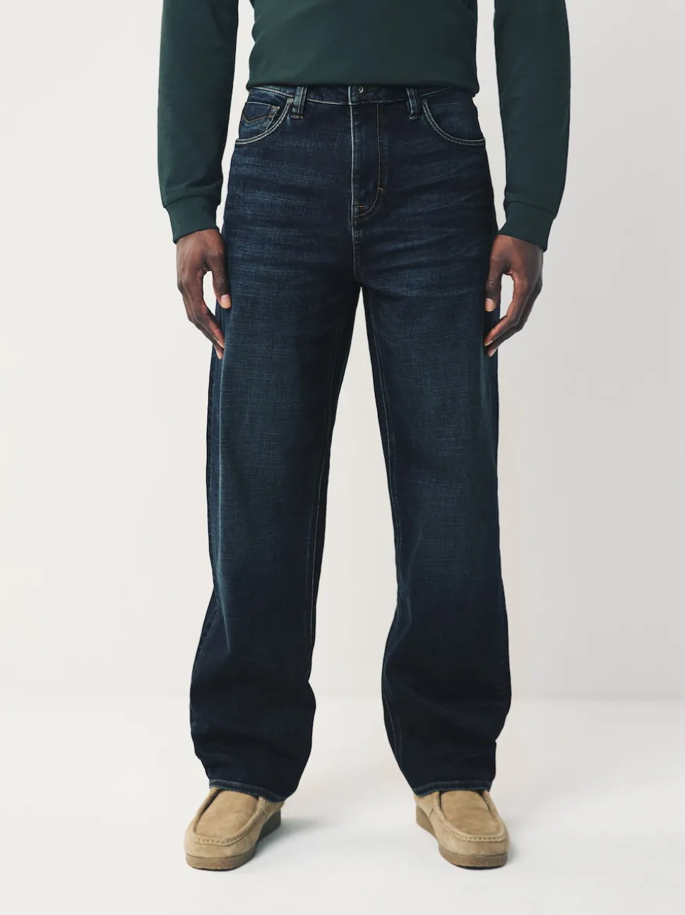 Blue Mid Indigo Relaxed Fit Motionflex Jeans