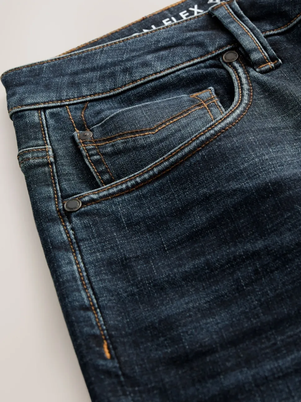 Blue Mid Indigo Relaxed Fit Motionflex Jeans