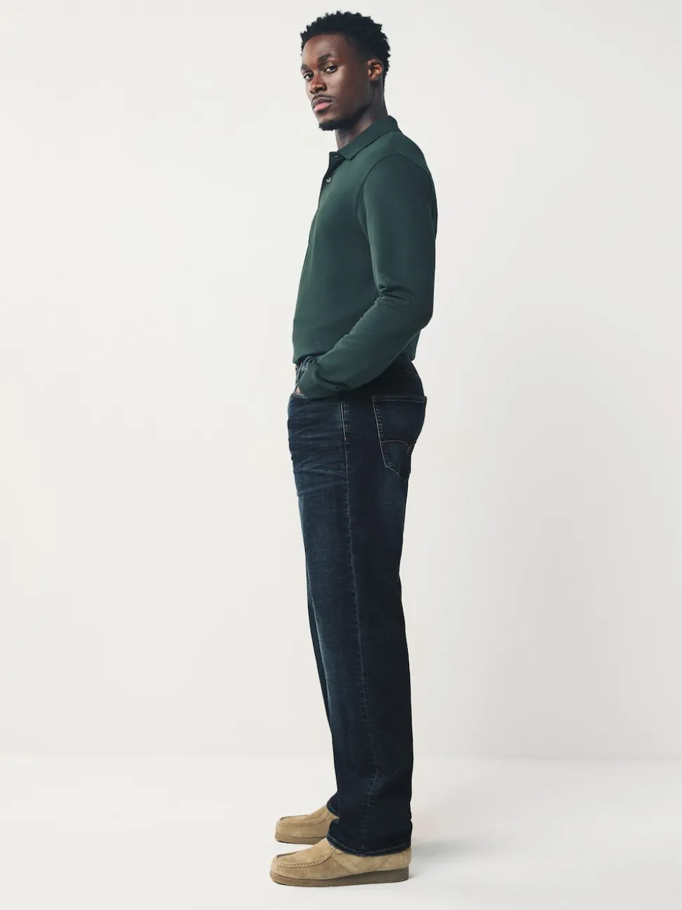 Blue Mid Indigo Relaxed Fit Motionflex Jeans