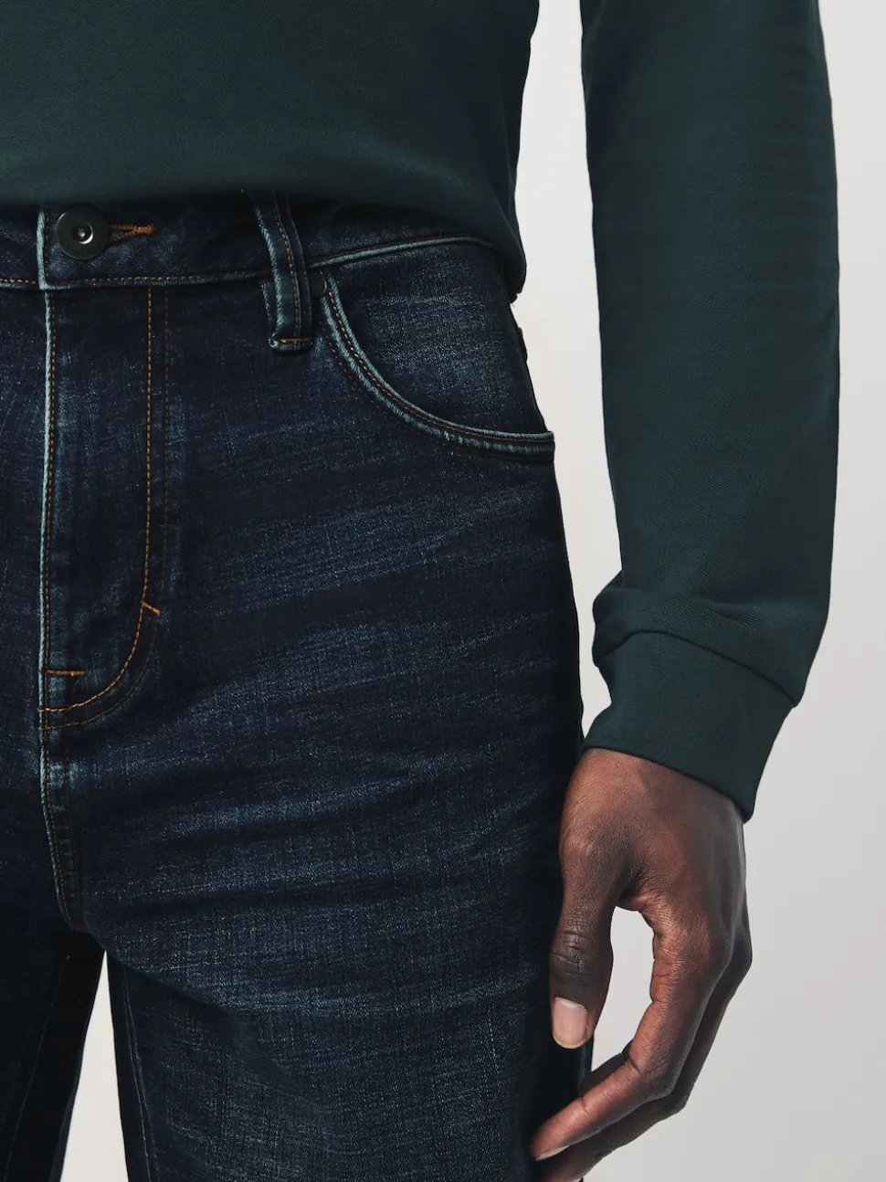 Blue Mid Indigo Relaxed Fit Motionflex Jeans