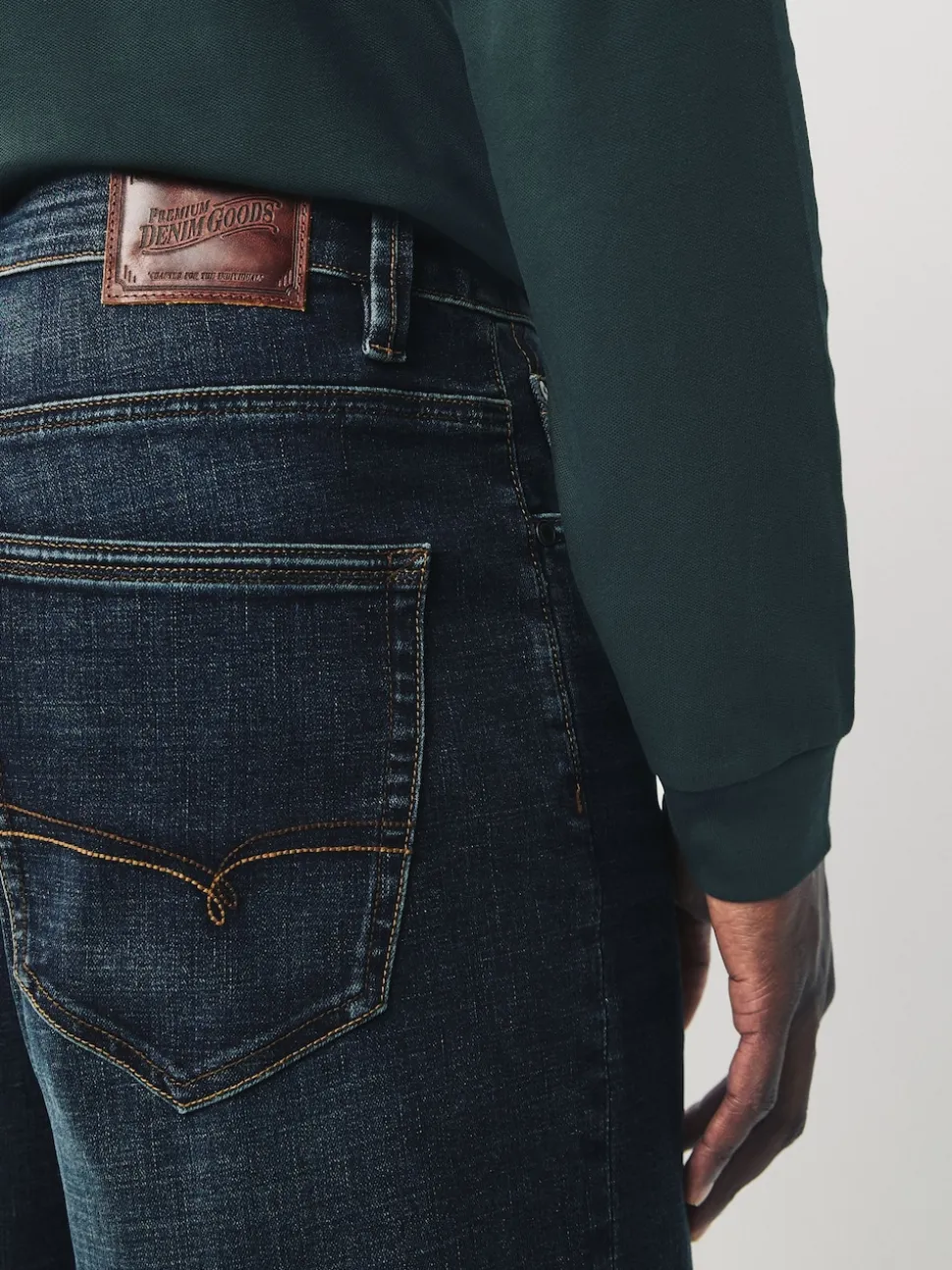 Blue Mid Indigo Relaxed Fit Motionflex Jeans