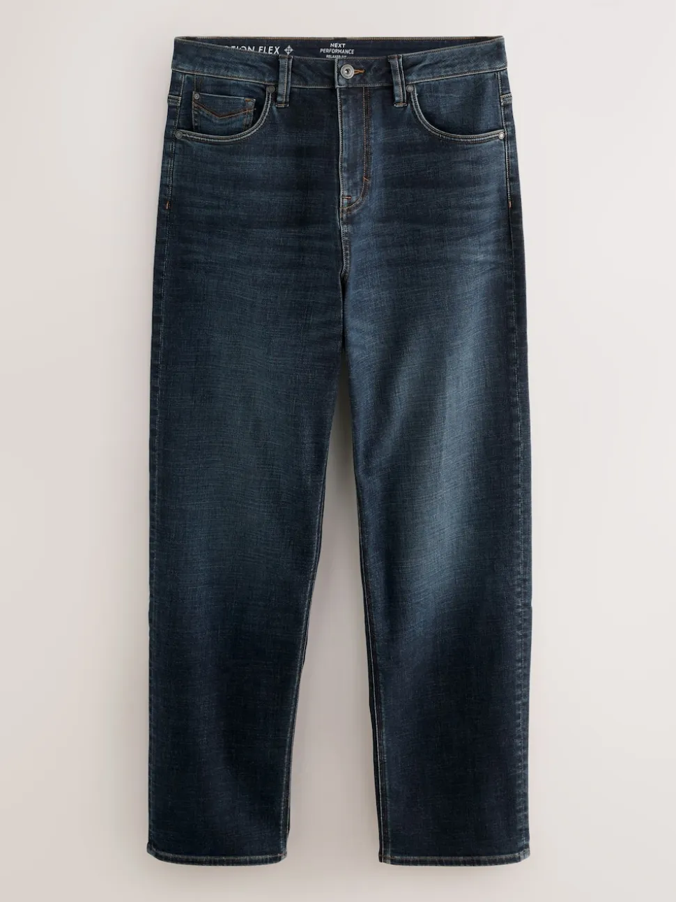 Blue Mid Indigo Relaxed Fit Motionflex Jeans