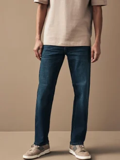 Blue Mid Indigo Straight Fit Motionflex Jeans