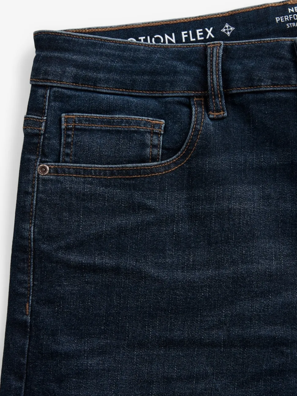 Blue Mid Indigo Straight Fit Motionflex Jeans