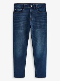 Blue Mid Regular Tapered Fit Classic Stretch Jeans