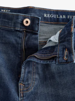 Blue Mid Regular Tapered Fit Classic Stretch Jeans