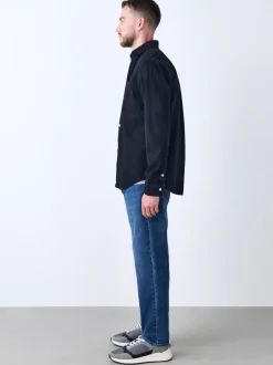 Blue Mid Regular Tapered Fit Motionflex Jeans