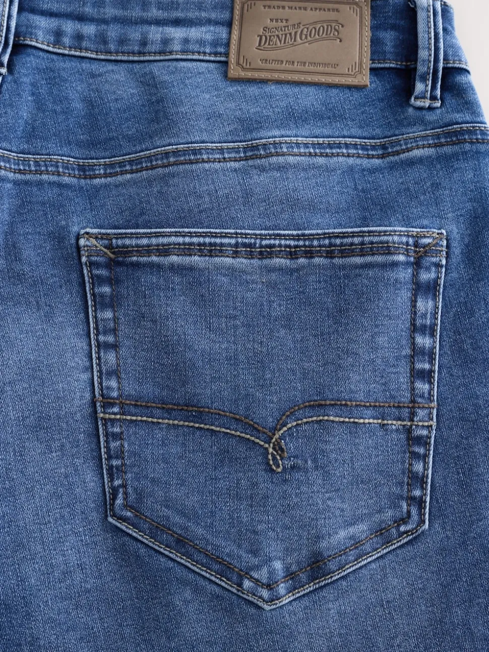 Blue Mid Regular Tapered Fit Motionflex Jeans