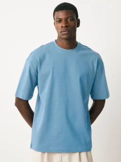 Blue Mid Relaxed Fit Heavyweight T-Shirt