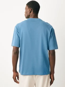 Blue Mid Relaxed Fit Heavyweight T-Shirt