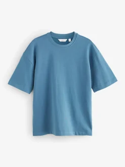 Blue Mid Relaxed Fit Heavyweight T-Shirt
