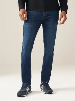 Blue Mid Single Skinny Fit Classic Stretch Jeans