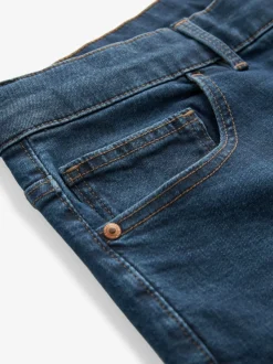 Blue Mid Single Straight Fit Classic Stretch Jeans