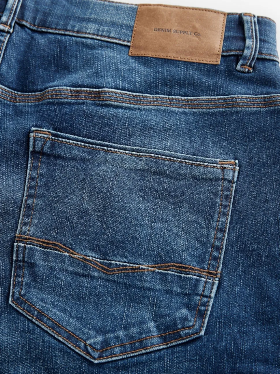 Blue Mid Slim Fit Authentic Stretch Denim Jeans