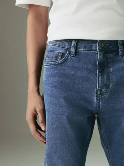 Blue Mid Straight Fit Motionflex Jeans