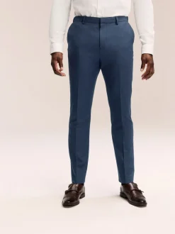 Blue Muscle Fit Motionflex Stretch Suit Trousers