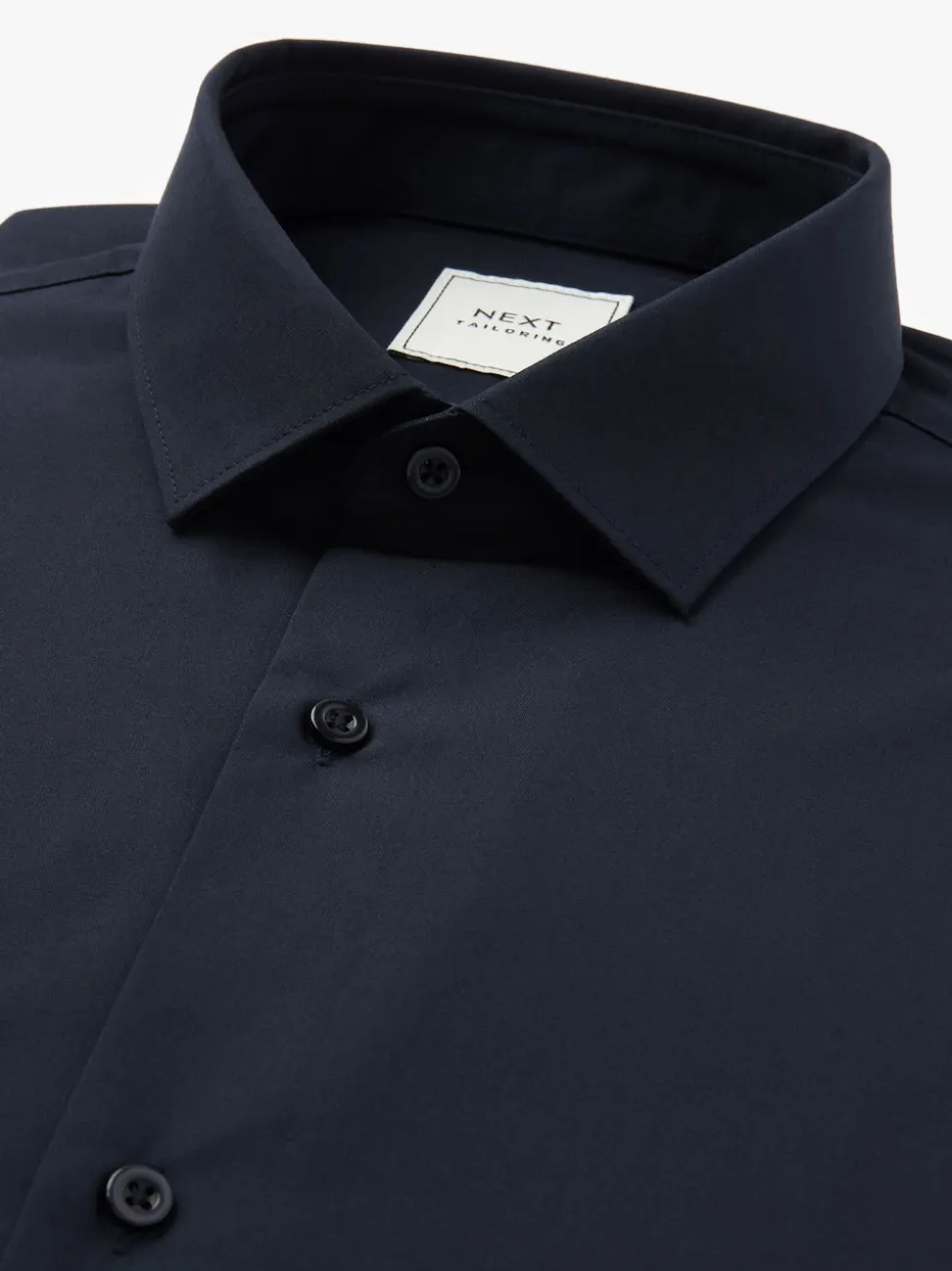 Blue Navy Regular Fit Easy Care Single Cuff Smart Shirt