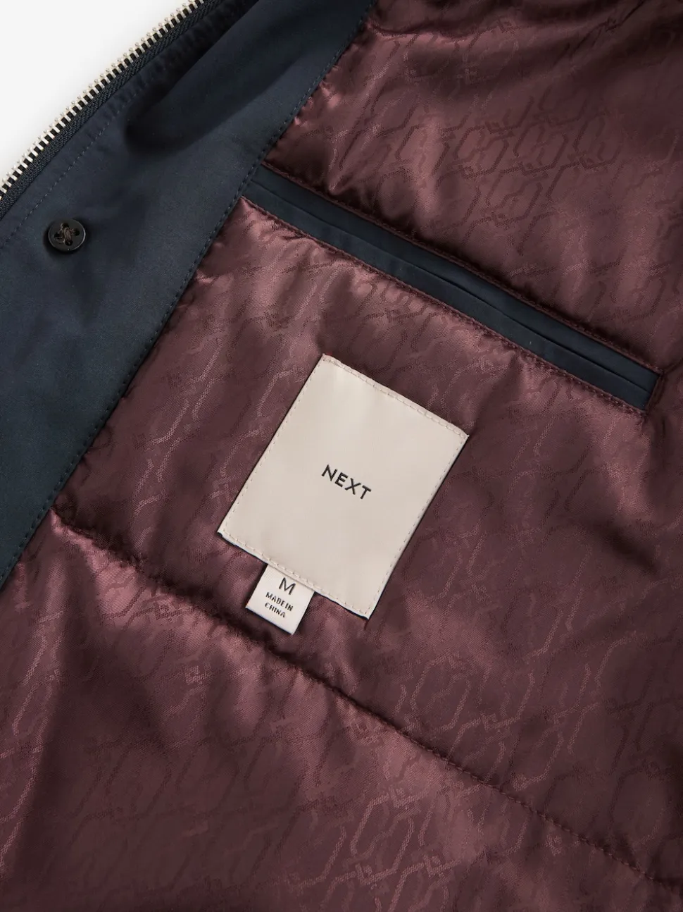 Blue Navy Shower Resistant Padded Trench Coat