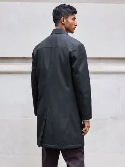Blue Navy Shower Resistant Padded Trench Coat