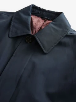 Blue Navy Shower Resistant Padded Trench Coat