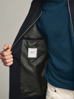 Blue Navy Smart Bomber Jacket