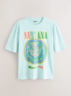 Blue Nirvana Short Sleeve Jersey Pyjamas Set