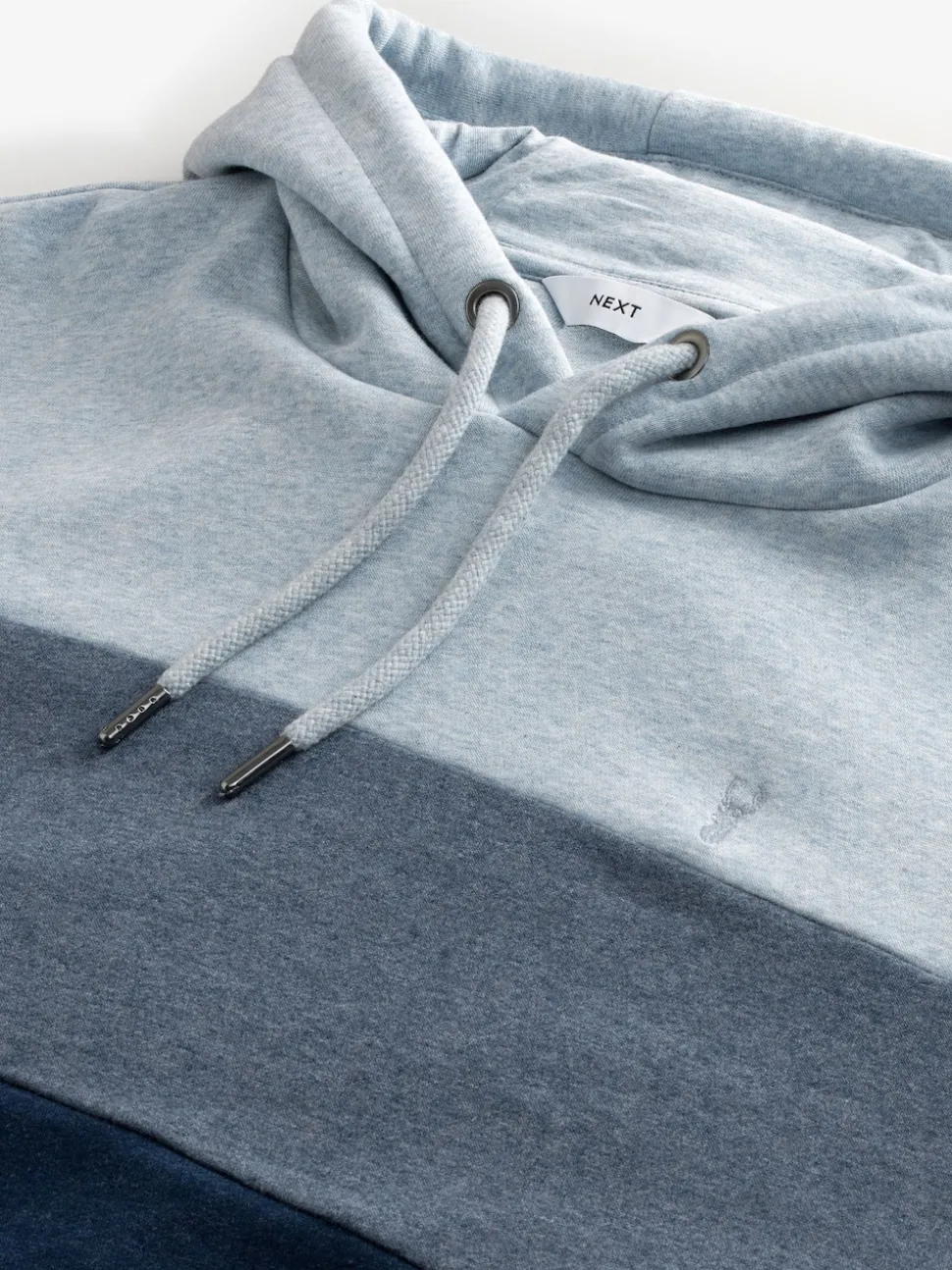 Blue Overhead Hoodie Colour Blocking Sweatshirt