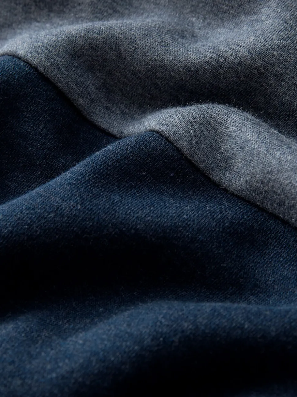 Blue Overhead Hoodie Colour Blocking Sweatshirt
