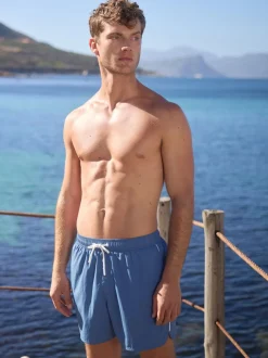 Blue Piped Swim Shorts