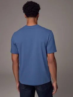Blue Regular Fit Essential V-Neck T-Shirt