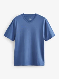 Blue Regular Fit Essential V-Neck T-Shirt