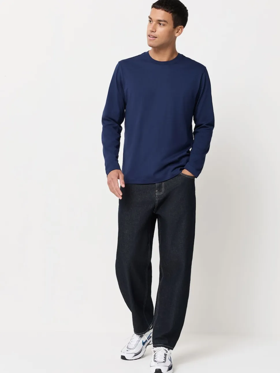 Blue Regular Fit Long Sleeve Crew Neck T-Shirt