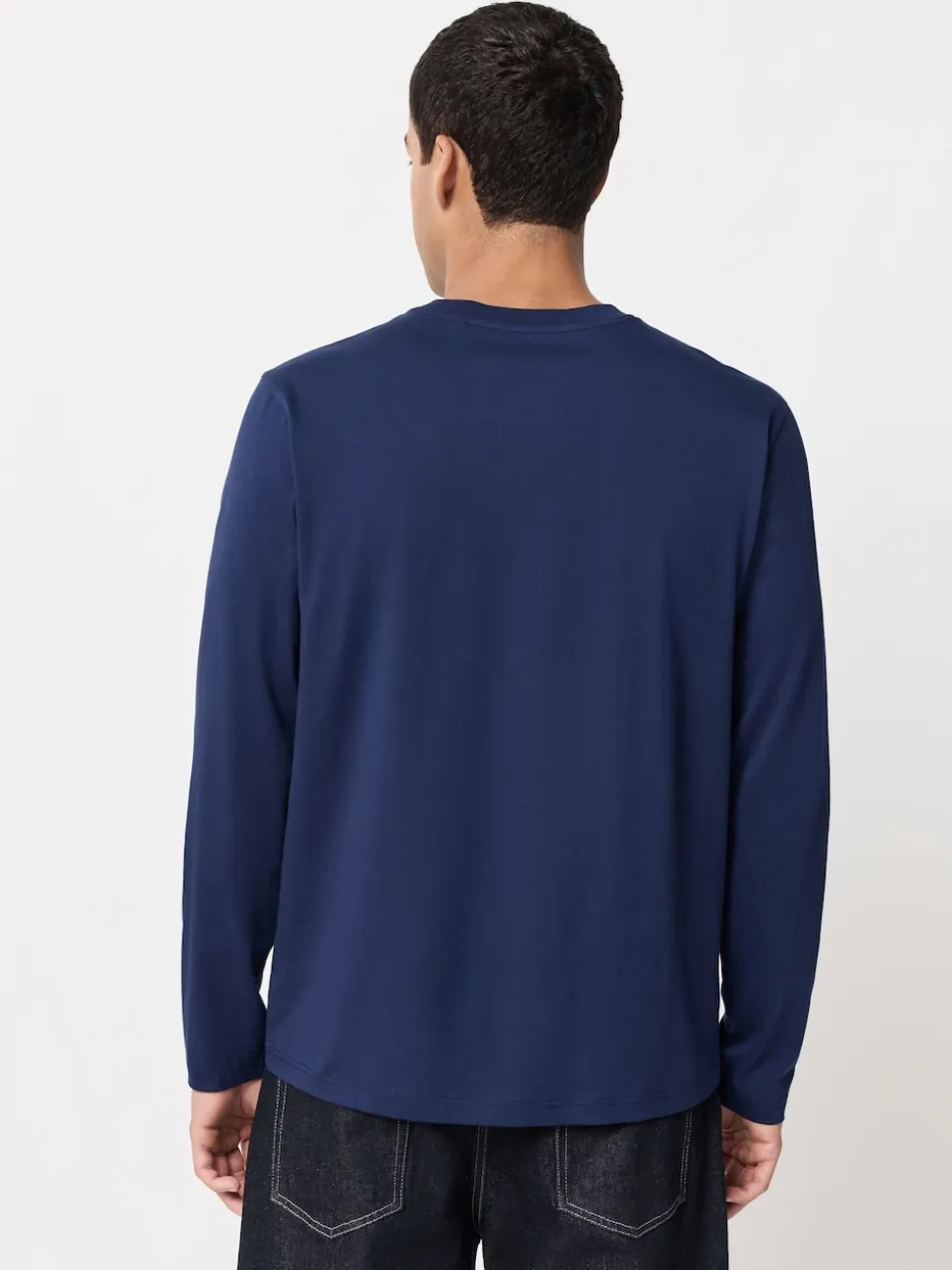 Blue Regular Fit Long Sleeve Crew Neck T-Shirt