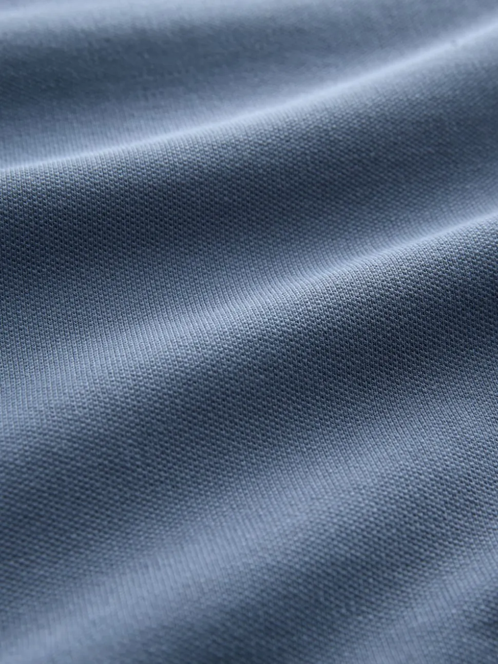 Blue Regular Fit Long Sleeve Pique Polo Shirt
