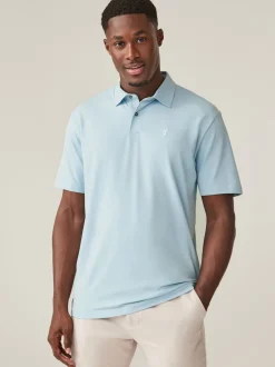 Blue Regular Fit Short Sleeve Jersey Polo Shirts 5 Pack