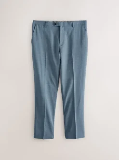 Blue Regular Fit Signature Nova Fides 100% Italian Wool Suit Trousers