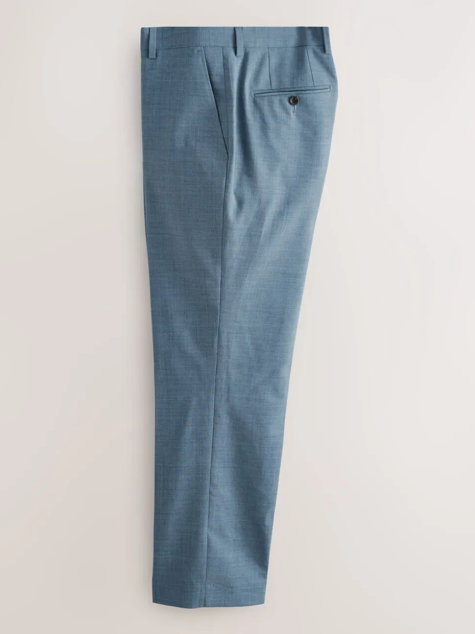 Blue Regular Fit Signature Nova Fides 100% Italian Wool Suit Trousers