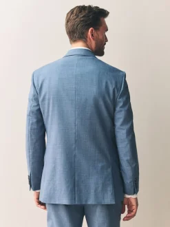 Blue Regular Fit Signature Nova Fides 100% Italian Wool Suit Jacket